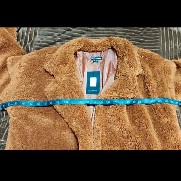 Fashion Nova Cover Girl Teddy Coat Trench Style Women's Size M Brown - Picture 5 of 9